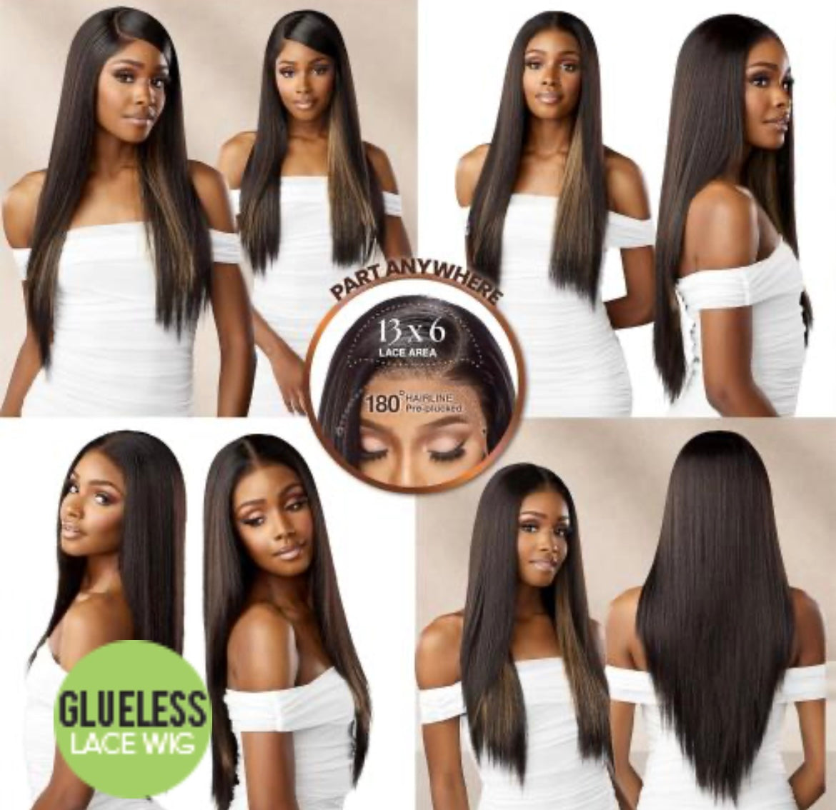 Perruque sensationnel HD lace frontal sans colle bareLace 13X6 unité 1