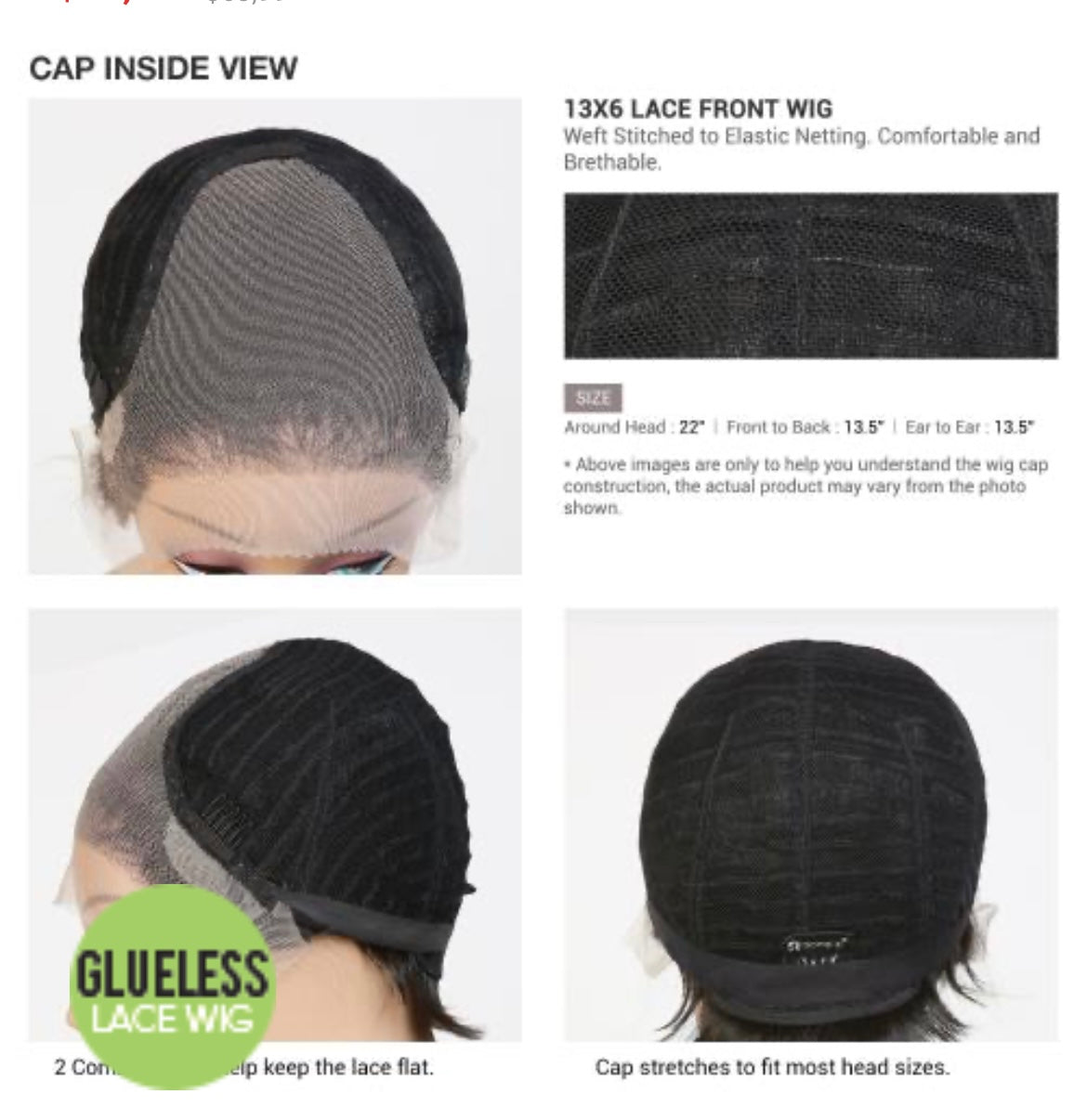 Perruque sensationnel HD lace frontal sans colle bareLace 13X6 unité 1